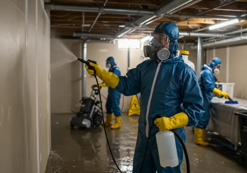 Basement Sanitization and Antimicrobial Treatment process in Fayetteville, NC